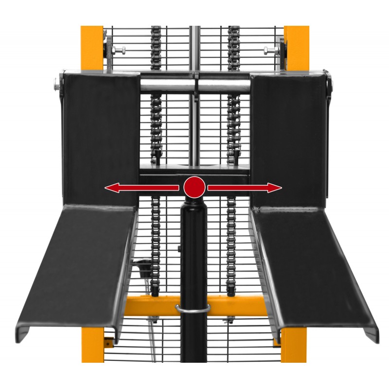 Gerbeur manuel charge 700kg - Hauteur levage 1600mm Fourches Gerbeur manuel charge 700kg - Hauteur levage 1600mm Fourches